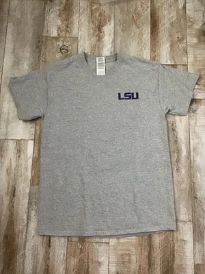Camiseta De Colección Gris LSU "Si Sangro Púrpura Y Dorado" Talla M Foto 1 de 4