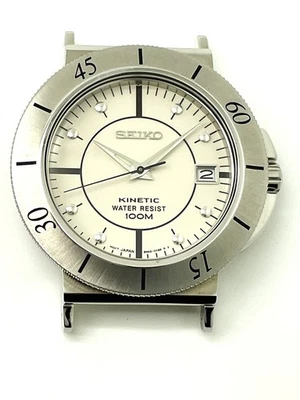 WATCH PARTS SEIKO MEN'S 5M42-0G89 NOT-WORKING KINETIC 100M WATCH CASE SKH411 - Image 1 of 4