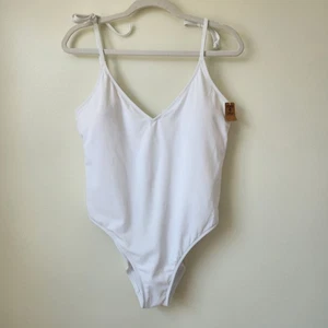 Costume da bagno Victoria's Secret ROSA pezzo unico schiena bassa bianco nuovo con etichette taglia XL - Foto 1 di 8