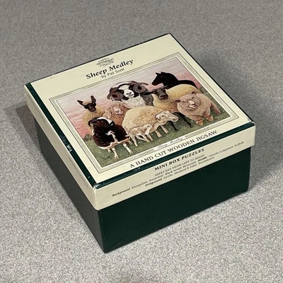 Optimago Wooden Jigsaw Puzzle Sheep Medley by Pat Scott  - Image 1 of 3