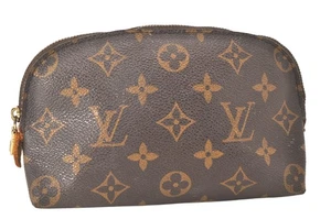 Authentic Louis Vuitton Monogram Pochette Cosmetic Pouch M47515 LV Junk 1512N - Picture 1 of 10