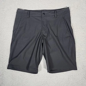 Lululemon pantaloncino uomo 36 nero tasche a taglio 10" golf casual cintura passanti - Foto 1 di 9