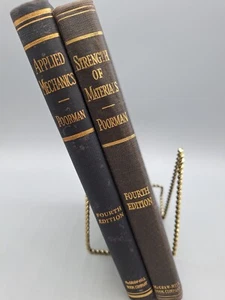 Strength Of Materials & Applied Mechanics ~ Alfred P. Poorman ~ 1940 - 1945 HC - Foto 1 di 18