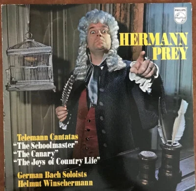 Hermann Prey: Telemann Cantatas German Bach Soloists Helmet Wins Herman  - Image 1 of 4