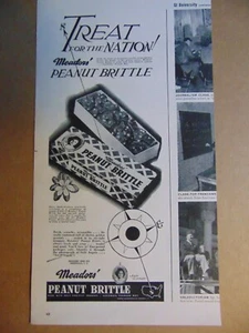 1946 Meadors' Peanut Brittle Treat For a Nation Vintage Kunstdruck Anzeige - Bild 1 von 1