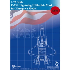 Galaxy D72003 1/72 F-35A Lightning II Flexible Mask for Hasegawa 01572 Model - Picture 1 of 3