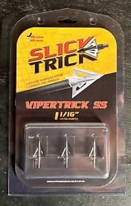 Slick Trick Vipertrick Broadheads Stainless Steel 100 grain 1 1/16'' Silver New - Picture 1 of 2