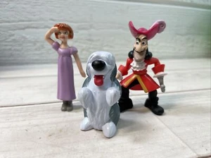 Disney 3" Captain Hook & Jane , And Nana Toy Figured, Or Cake Toppers. - Picture 1 of 7