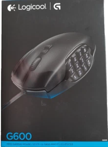 LOGICOOL G600T MMO Wired Gaming Mouse – 20 Programmable Buttons, RGB Backlit - Picture 1 of 4