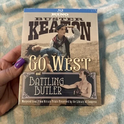 NEW** Battling Butler / Go West Blu-Ray W~Slip! RARE OOP Buster Keaton - Image 1 of 4