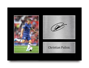Christian Pulisic signed vorgedruckt Autogramm A4 Foto Geschenk für einen Chelsea Fan - Bild 1 von 17