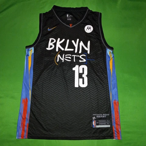 James Harden Brooklyn Nets Jersey BASQUIAT Sewn NIKE SWINGMAN basketball (52 XL) Cover