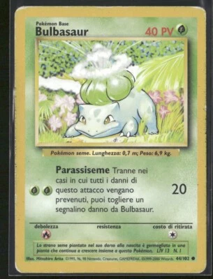 Pokemon TCG Bulbasaur 44/102 Unlimited Base Set Italian - Image 1 of 4