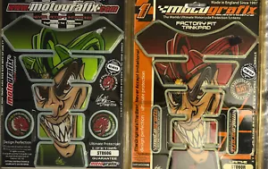 Set Of 2 Devil Rides With Me 3D Gel Motorcycle Tank Pad Protector Sealed - Picture 1 of 3