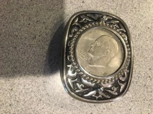 1971 Eisenhower Dollar belt buckle - Picture 1 of 2
