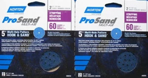2 Pack - Norton ProSand - 5 Inch Hook & Sand 60 Grit - 4 Discs in Total - Picture 1 of 1
