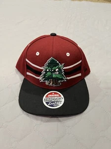 Zephyr Stanford Angry Tree Cardinal Menace Flat Bill Snap Back Red Hat HTF NCAA - Picture 1 of 6