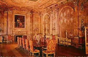 Cartolina Interno William Vanderbilt Mansion Sala da pranzo mai usata - Foto 1 di 2