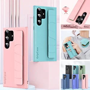 Stoßfeste Handyhülle Leder Handschlaufe für Samsung Galaxy S25 Ultra/S24+/S23 - Bild 1 von 21