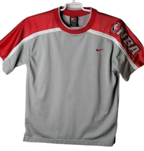 Nike NBA Team Marke Trikot unbedruckt Jugend Größe M 12/14 grau rot Swoosh EUC - Bild 1 von 12