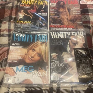 VANITY FAIR MAGAZINE SEALED LOT-4 ISSUES PLUS SPECIAL BONUSES!!- MEG RYAN - Picture 1 of 7