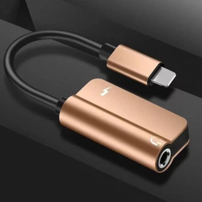 2 in 1 Audio Splitter Adapter 3.5mm Headphone Jack Adapter & Charger for iPhone/ - Image 1 of 4