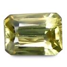 0.75 CARAT Natural CHRYSOBERYL Yellow Green OCTAGON Loose Gemstones"watch VIDEO