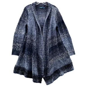 Maglione cardigan aperto PrAna maglia donna grande blu boho corpcore outdoor viaggio - Foto 1 di 12
