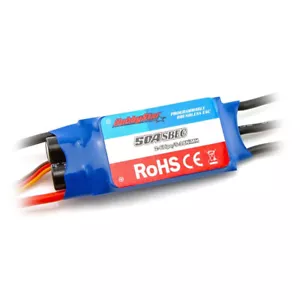 HobbyStar 50A Brushless Aircraft ESC, 5A SBEC Speed Control RC Plane Airplane - Foto 1 di 2