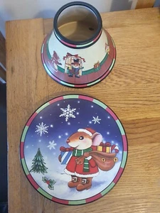 Yankee Candle Rare Night Before Christmas Large Shade And Plate - Picture 1 of 7