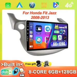 For Honda Fit Jazz 2008-2013 Android 14 Car Stereo Carplay GPS Navi DAB+QLED AHD - Bild 1 von 18