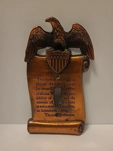 President Thomas Jefferson Quote Electric Light Plate American Eagle Patriotic - Picture 1 of 7