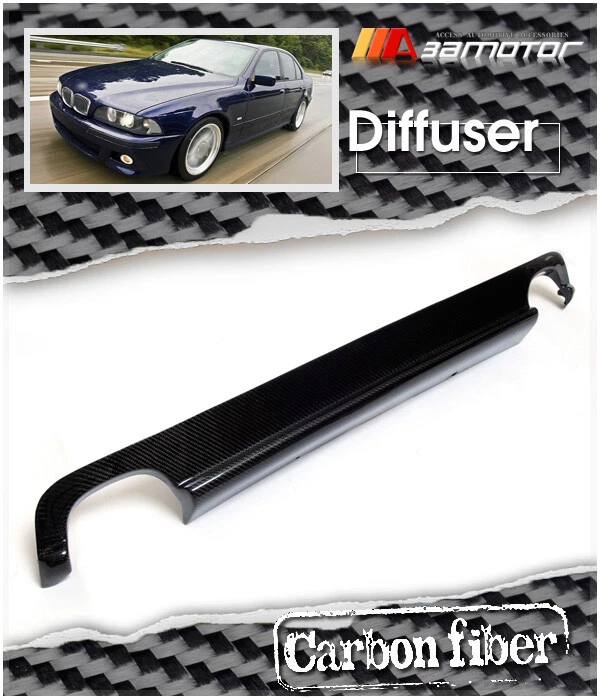 Carbon Fiber 3D Rear Bumper Diffuser Quad fits 1996-2003 E39 5-Series M Sport - Image 1 of 1