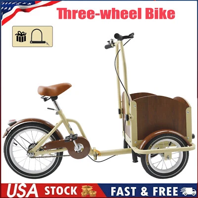 Children/Lady Folding Pet Dog Bicycle Cart Reverse Three-wheel Bike U - Image 1 of 4