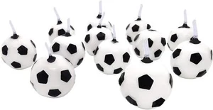 12 Pcs Football Cake Candles Birthday Soccer Cupcake - Picture 1 of 5