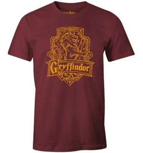 Harry Potter Gryffindor Escudo Logo Hombre Camiseta Borgoña (S-XL) Licenciado - Imagen 1 de 1