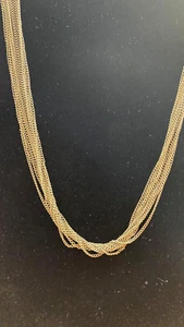 Cara Multi - Strand Gold Plated Necklace 38" $45 DISPLAY #248 - Picture 1 of 5