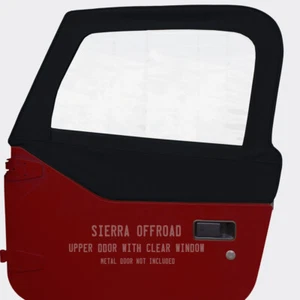 Jeep TJ Wrangler Upper Door Skins for 97-06 Sold in Pairs, Black Twill - Picture 1 of 4