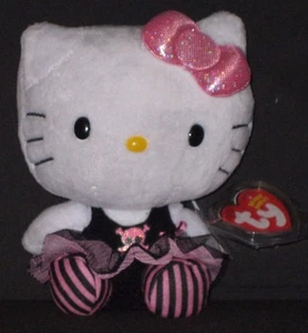 TY HELLO KITTY PUNK BEANIE BABY - MINT with TAG - SEE PICS - Picture 1 of 3