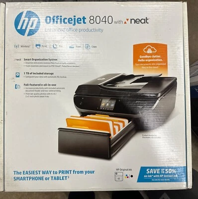 Impresora/escáner/copiadora/fax todo en uno HP Officejet 8040 NUEVA (F5A16A) Foto 1 de 2