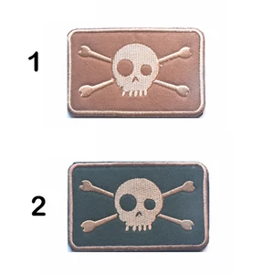 Pirate Skull an Crossbones Davy Jones Hook and Loop Morale Patch FREE USA SHIPPI - Picture 1 of 3