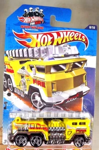 2011 Hot Wheels #178 HW City Works 8/10 5 ALARM Yellow Variation w/Chrome PR5 Sp - Picture 1 of 5