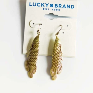 New Lucky Brand Fish Drop Earrings Gift Vintage Women Party Holiday Show Jewelry - Picture 1 of 3