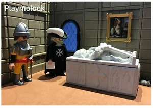 SARCÓFAGO CABALLERO MEDIEVAL SARCOPHAGUS CUSTOM PLAYMOBIL FIGURAS NO INCLUIDAS - Imagen 1 de 6