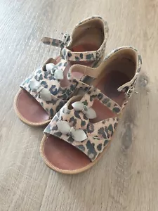 Pom D 'api Paris leather leapard buckle sandals. size 27 - Picture 1 of 5