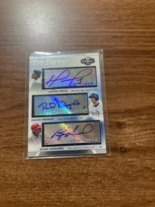 2007 Topps Co-Signers Tri-Signers David Ortiz David Wright Ryan Howard Autograph - Picture 1 of 1