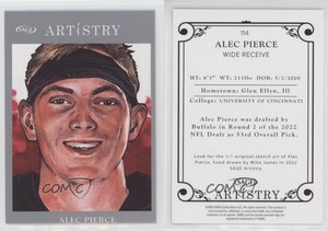 2022 SAGE Artistry Silver Alec Pierce #114 Rookie RC