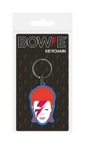 David Bowie porte-clés caoutchouc Aladdin Sane 6 cm keychain 38923C - Imagen 1 de 1