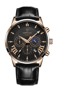 Mark Fairwhale Watch Wristwatches For Men Luminous Quartz Calendar Waterproof - Picture 1 of 11