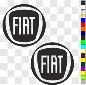 Fiat x 2 stickers decals logos badges car garage etc. various sizes/colours - Picture 1 of 4